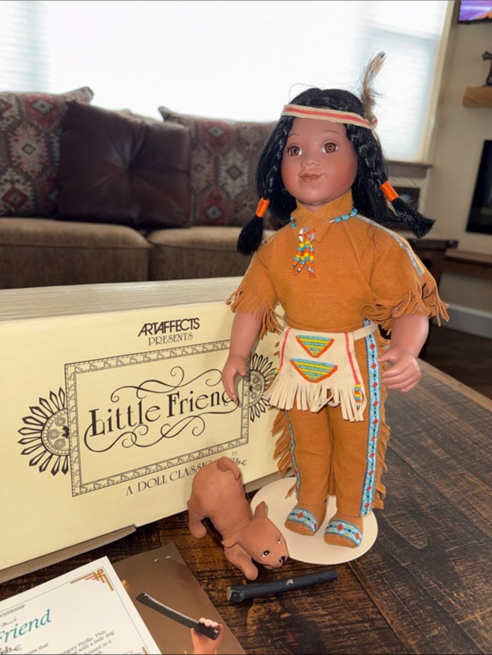 Arteffects Little Friends Brown Native-Inspired Doll with Accessories